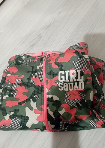 Kız Çocuk Pembe Kamuflaj Kapüşonlu Sweetheart - Görsel 7