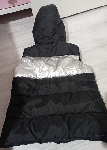 Çocuk Kapüşonlu Fermuarlı Yelek - Görsel 4