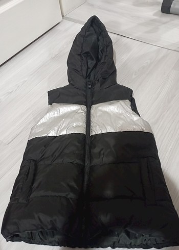 Çocuk Kapüşonlu Fermuarlı Yelek - Görsel 5