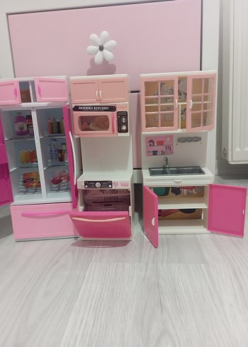Pembe Çocuk Oyuncak Mutfak Seti - Görsel 4