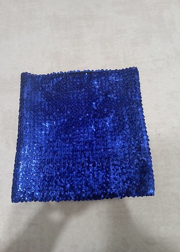 Mavi straplez pullu bluz - Görsel 3