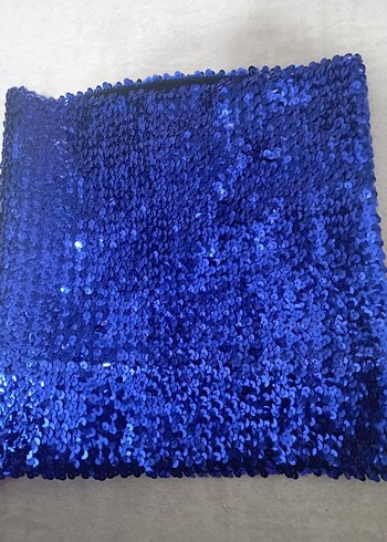 Mavi straplez pullu bluz - Görsel 2