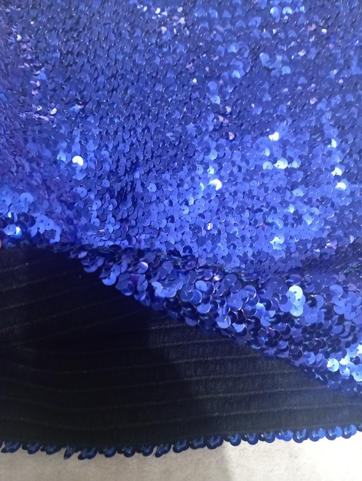 Mavi straplez pullu bluz - Görsel 5