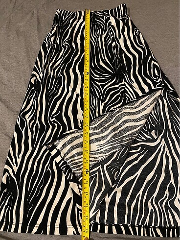 Koton ZEBRA DESEN MİDİ ETEK