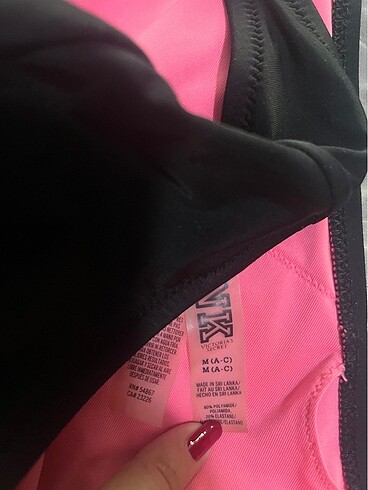 m Beden siyah Renk Victoria secret pink bikini üstü