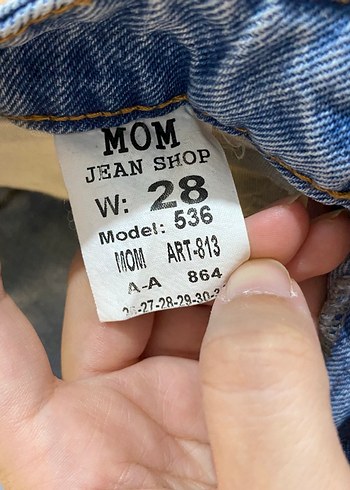 Bayan Mavi kot Denim mom Jean - Görsel 6