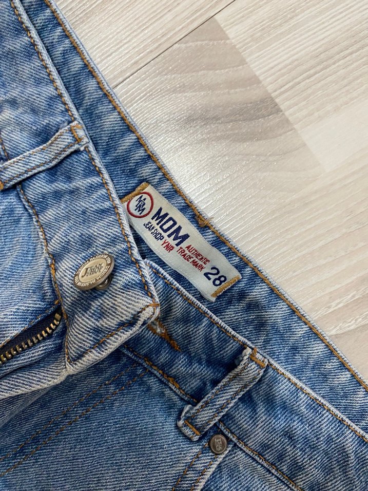 Bayan Mavi kot Denim mom Jean - Görsel 5