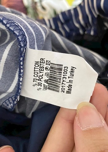 Lacivert Çizgili Pilili Kadın Pantolon - Görsel 5