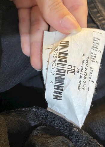 Antrasit Kadın mom jean - Görsel 4