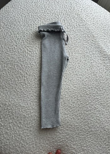 Kız Çocuk Gri Triko Tayt - Görsel 2