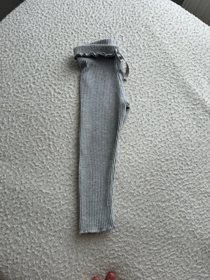 Kız Çocuk Gri Triko Tayt - Görsel 2