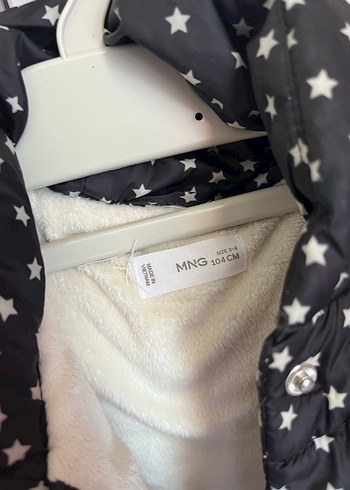 Mango Mango 3 yaş kız Çocuk Siyah Yıldız Desenli Mont