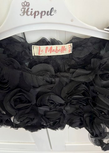 Kız Çocuk Siyah Gotik Çiçekli Bolero ve tütü takım - Görsel 4