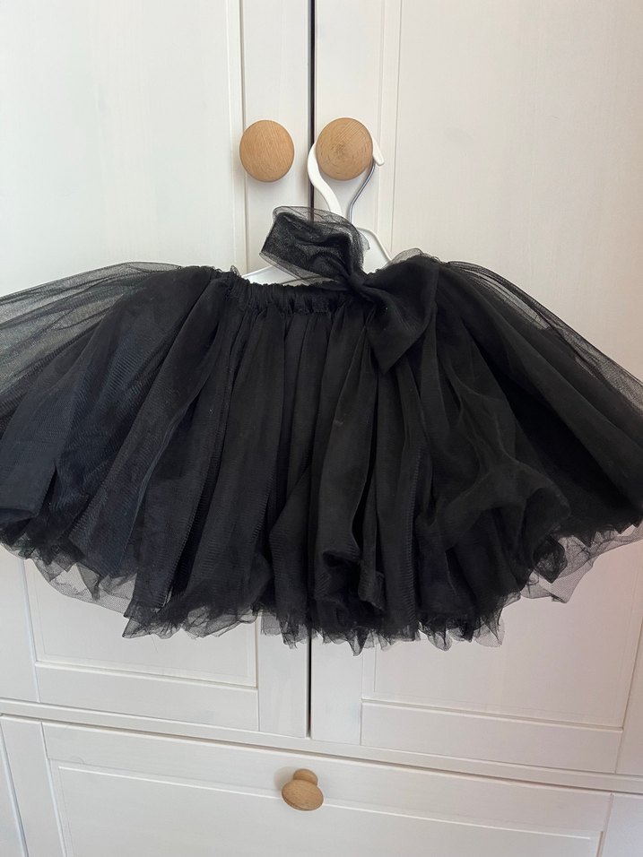 Kız Çocuk Siyah Gotik Çiçekli Bolero ve tütü takım - Görsel 3