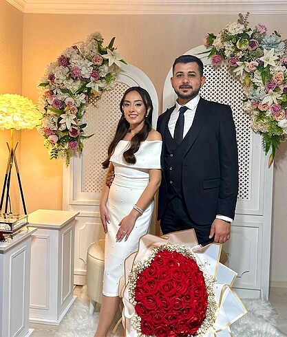 Diğer İsteme söz inci detaylı elbise