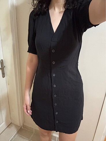 36 Beden H&M siyah elbise