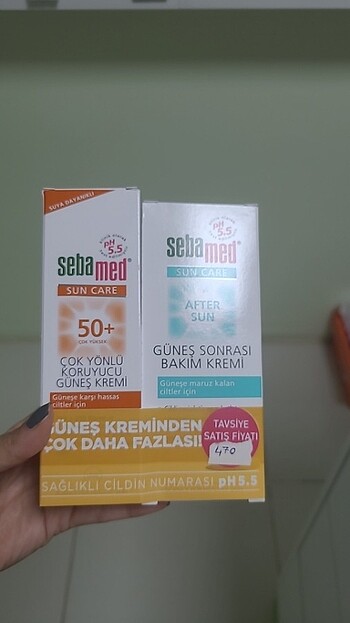 Sebamed Güneş kremi ve aftersun bakım kremi kophre