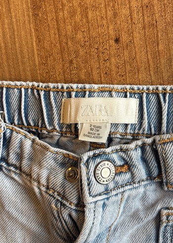 Bej Renkli Bağcıklı Kız Kot Şort - Görsel 2