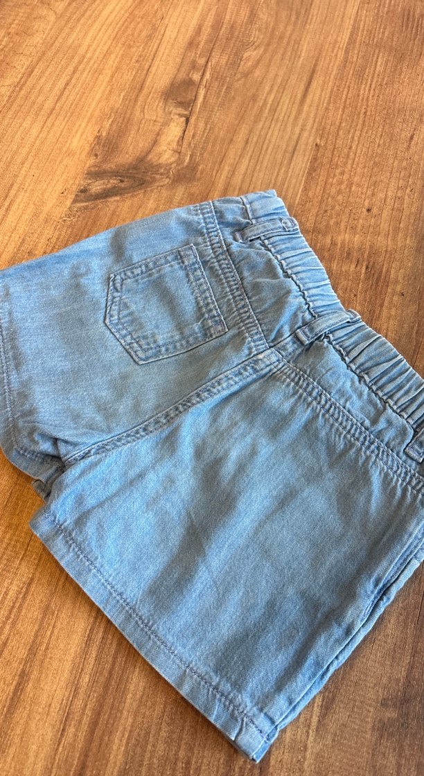 Nakışlı Mavi Kadın Kot Şort - Görsel 3