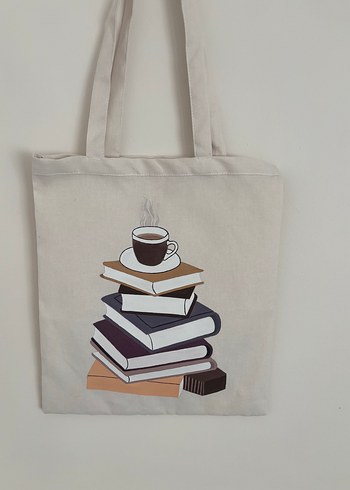 Baskılı Kadın Bej Pamuk Çanta