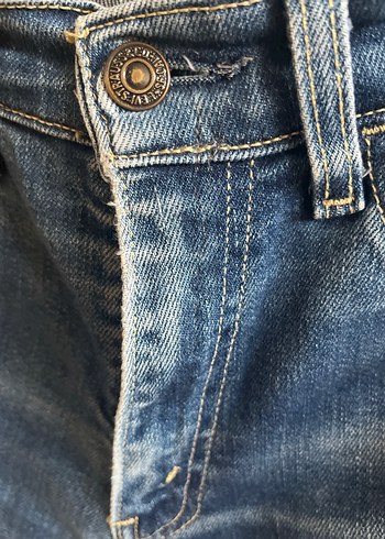 Kadın Mavi Denim Normal Boy Jean - Görsel 4