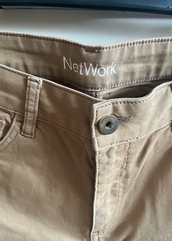 Bej Kadın Süet Kumaş Pantolon - Görsel 6