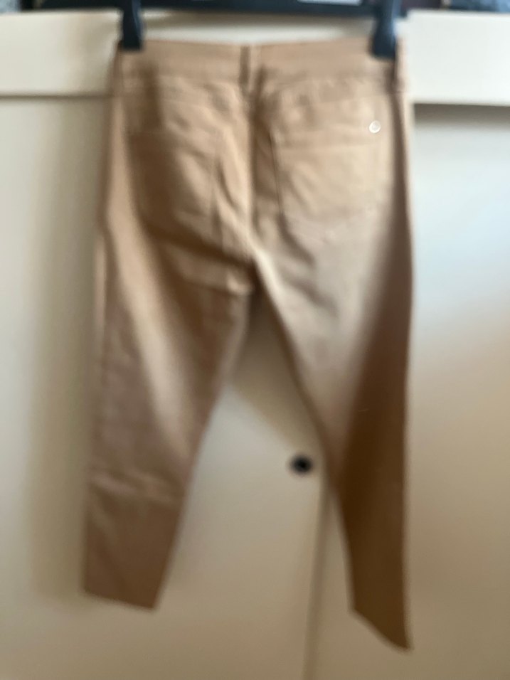 Bej Kadın Süet Kumaş Pantolon - Görsel 3