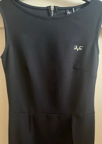 Siyah Kolsuz Midi Ofis Elbisesi - Görsel 2