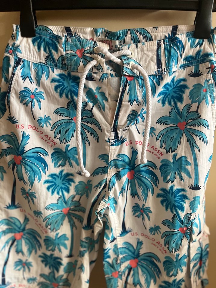 Mavi Desenli Bohem Düğmeli Erkek Mayo - Görsel 2