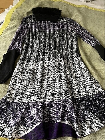 Viskon krep elbise - Görsel 2