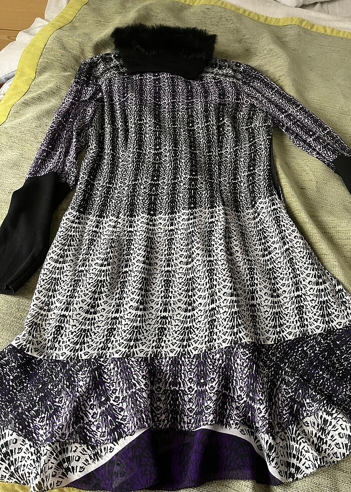 Viskon krep elbise - Görsel 2