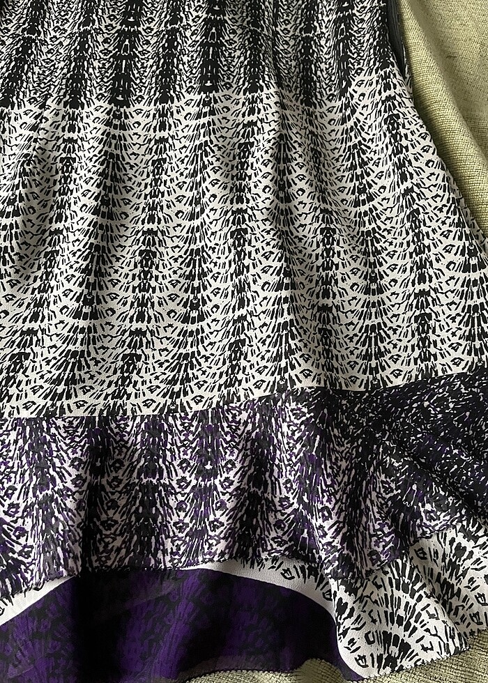 Viskon krep elbise - Görsel 3