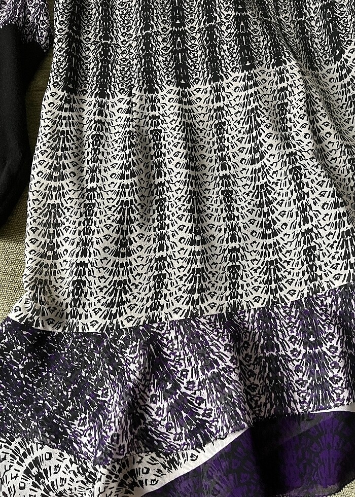 Viskon krep elbise - Görsel 5