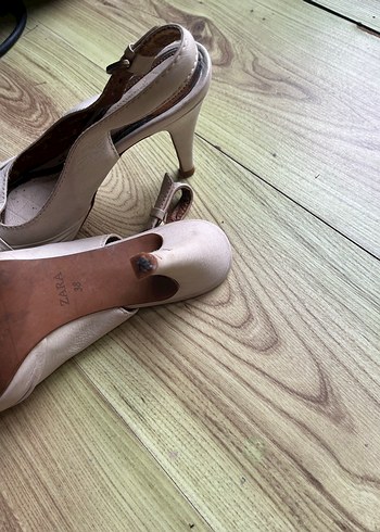 Bej Kadın Topuklu Ayakkabı - Görsel 5