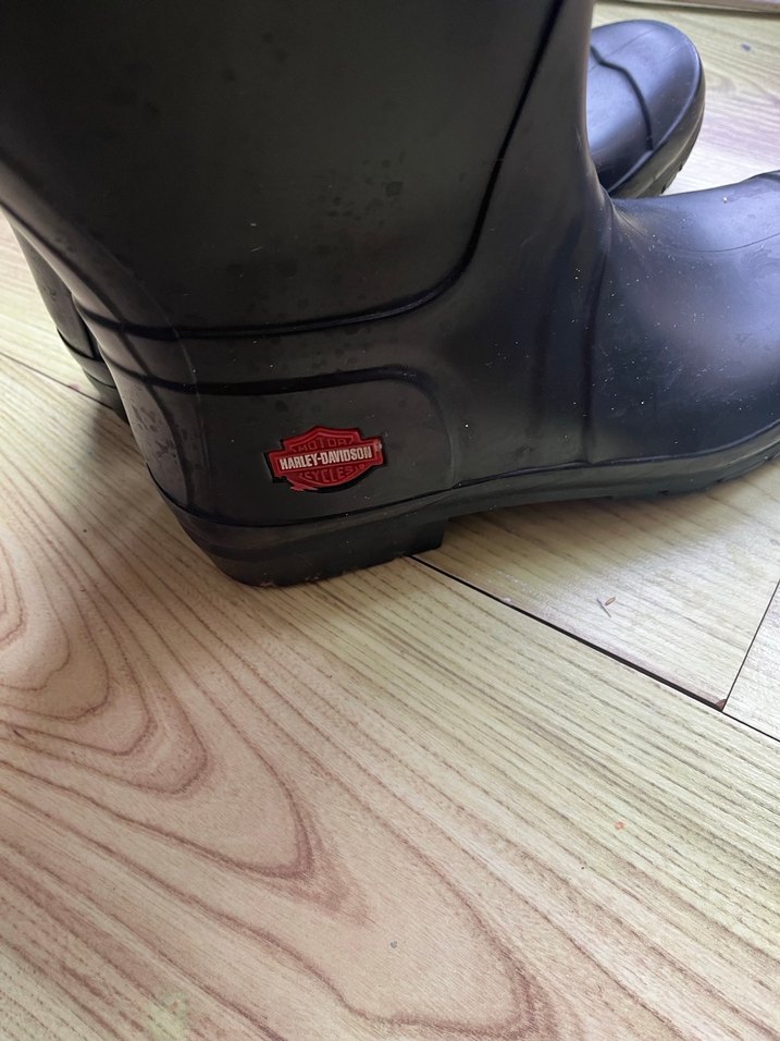 Siyah  kadın Diz Boyu Kauçuk Çizme - Görsel 3