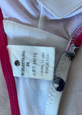 Renkli Desenli Fermuarlı Kadın Mayo tankını - Görsel 5