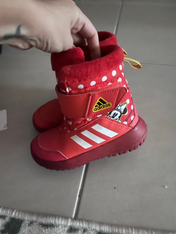 Kız Çocuk Kırmızı Adidas Botlar - Görsel 3