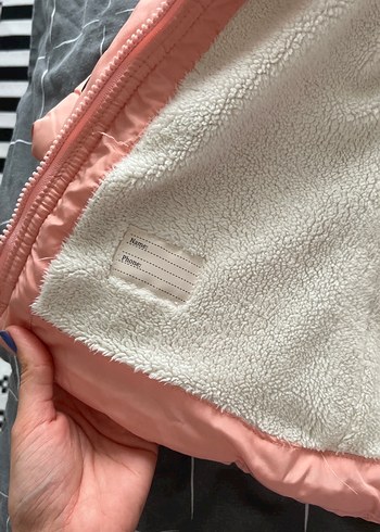 Pembe Kürklü Kız Çocuk Mont - Görsel 2