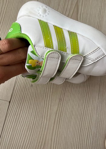 Kız Çocuk Beyaz Renkli Cırtlı Spor Ayakkabı - Görsel 6