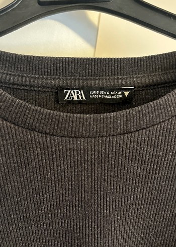 Zara Siyah Kısa Kollu Midi Kadın Elbise