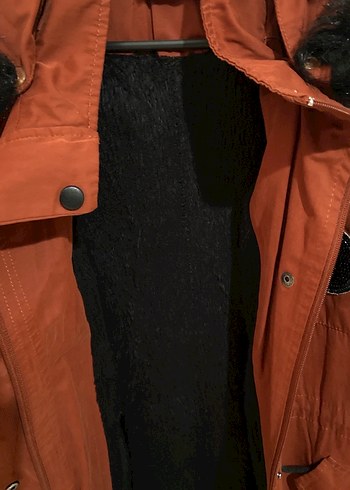 Kahverengi Uzun Kürklü Kadın Ceketi - Görsel 3