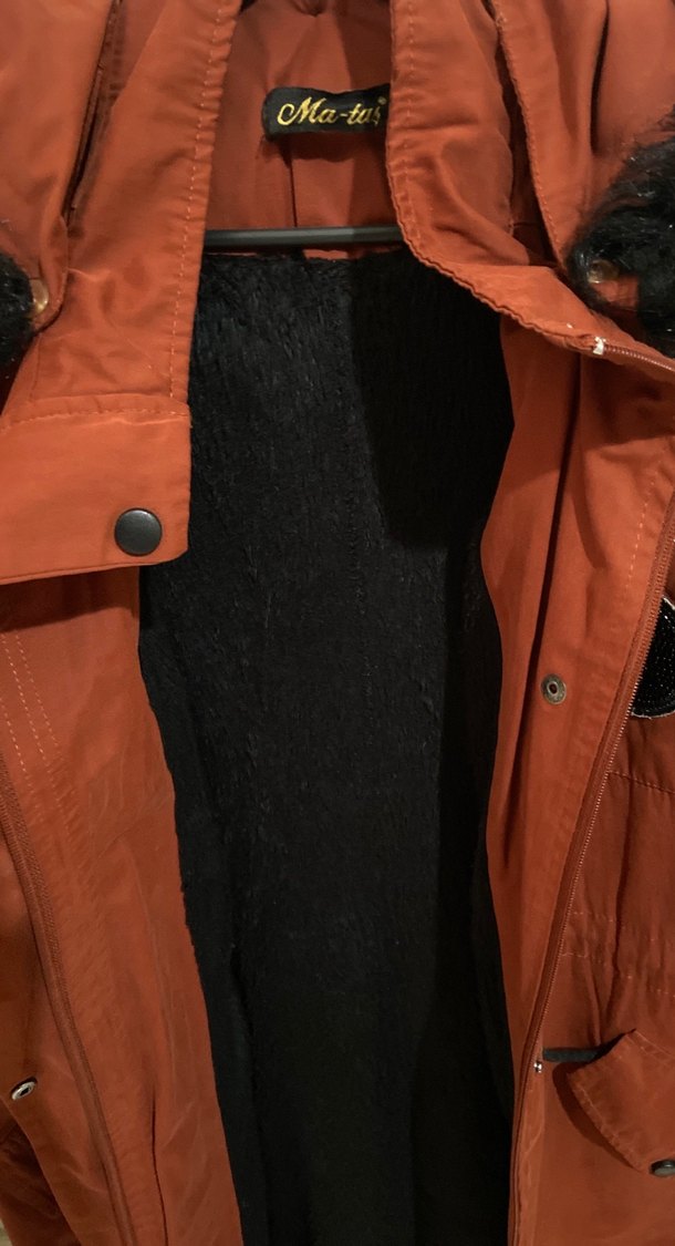 Kahverengi Uzun Kürklü Kadın Ceketi - Görsel 3