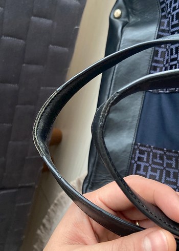 Klasik Desenli Mavi Kadın Omuz Çantası - Görsel 7