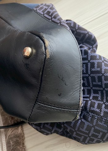 Klasik Desenli Mavi Kadın Omuz Çantası - Görsel 5