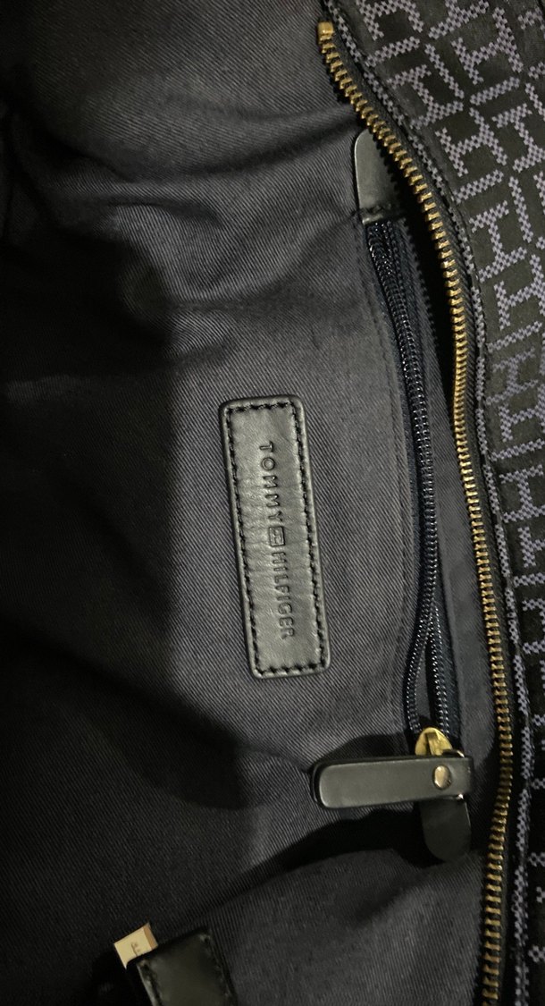 Klasik Desenli Mavi Kadın Omuz Çantası - Görsel 2