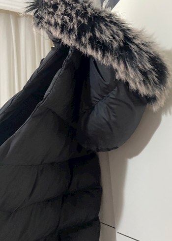 Siyah Kürklü Midi Kadın Yelek - Görsel 3