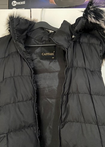 Siyah Kürklü Midi Kadın Yelek - Görsel 2