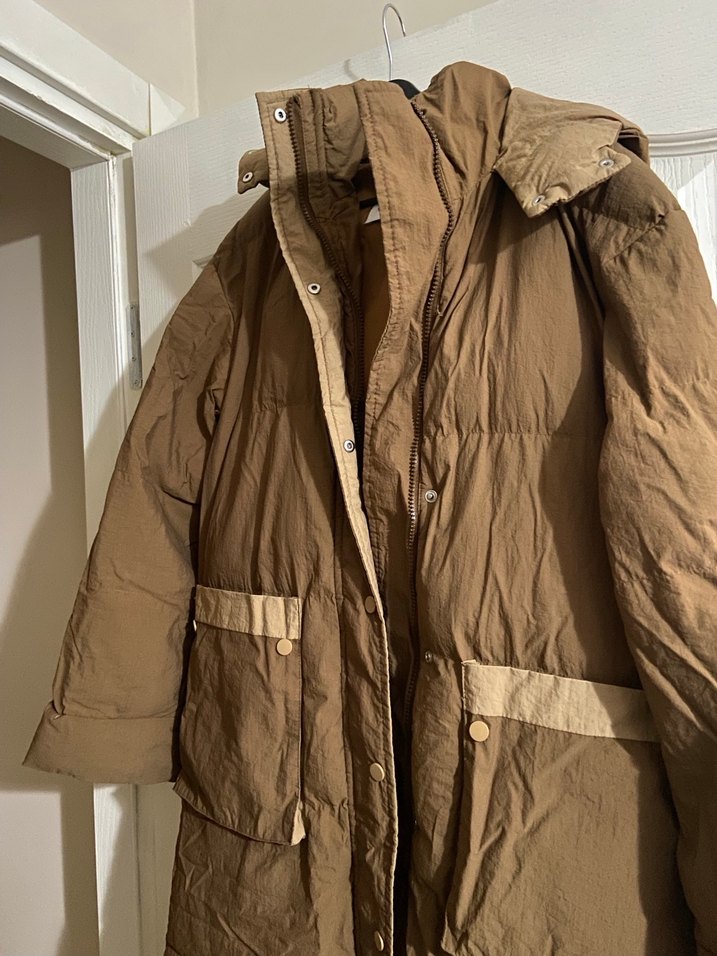 Taba Uzun Kadın kapitone mont - Görsel 2