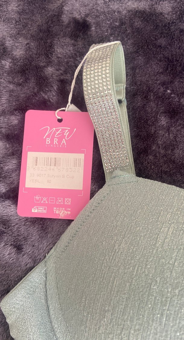 Su yeşili Bohem Tarzı Pastel Sütyen Takımı - Görsel 2