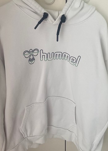 Hummel Beyaz Kapüşonlu Kadın Sweatshirt - Görsel 2